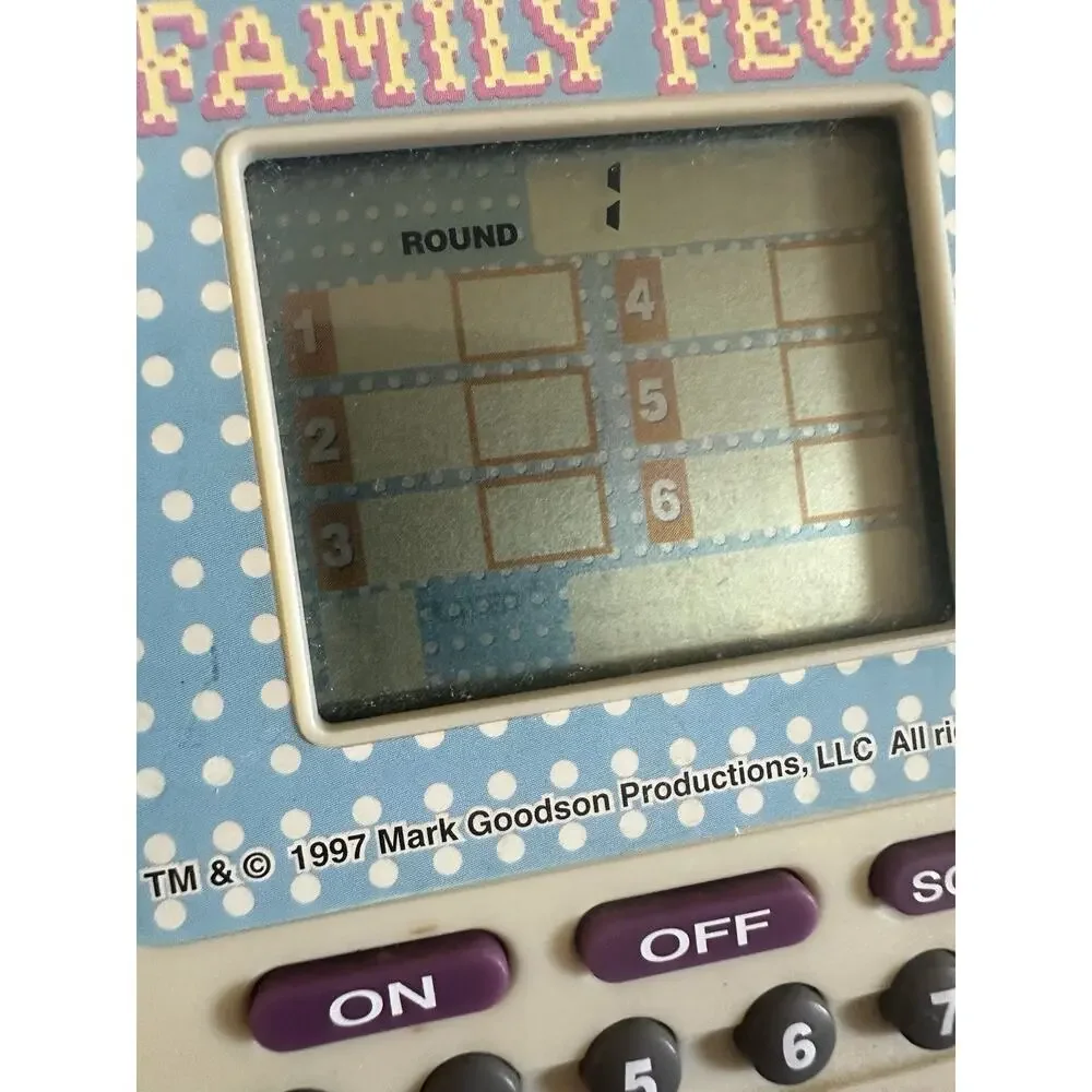 Vintage Family Feud Handheld Game w/ 1 Cartridge 1997 Tiger Electronics-Tested!